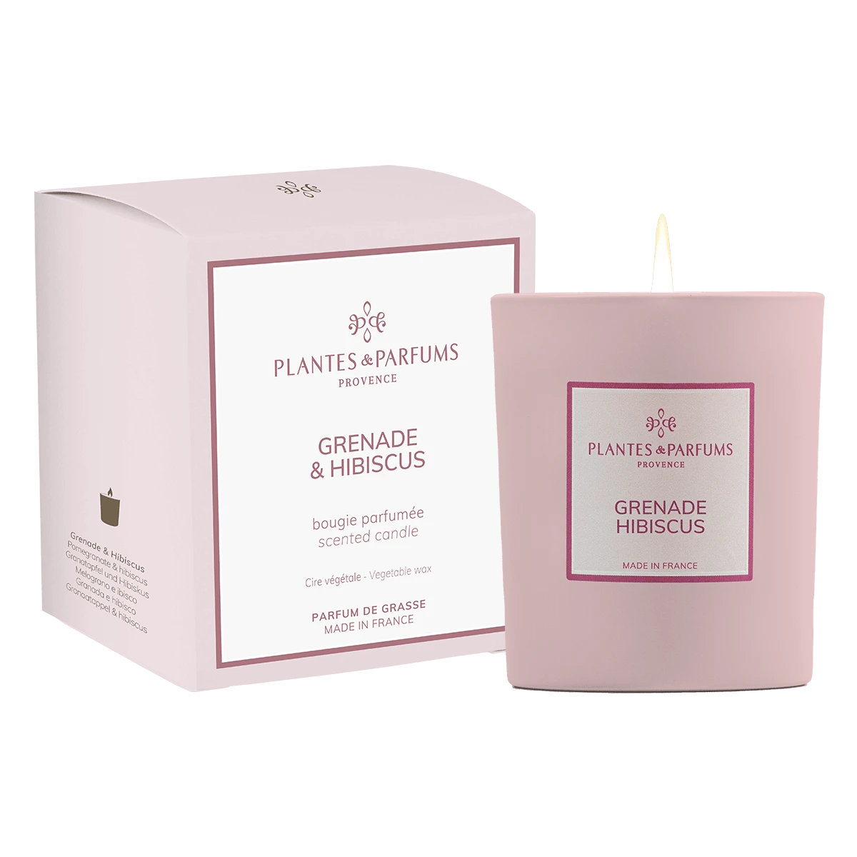 Bougie Végétale Grenade & Hibiscus 180g Avec étui